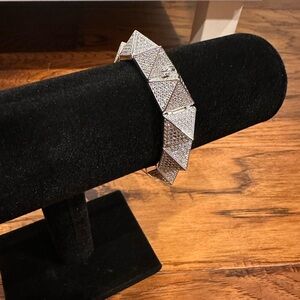 Pave Pyramid Stud Bracelet by nOir Jewelry